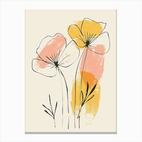 Toulouse Flower Market Boho Minimalist Style Canvas Print