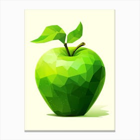 Low Poly Apple 4 Canvas Print