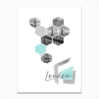 Urban Design London Turquoise Canvas Print