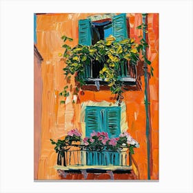 Balcony Painting In Marseille 4 Canvas Print