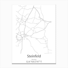 Steinfeld,Germany Minimalist Map Canvas Print