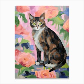 A Singapura Cat Painting, Impressionist Painting 3 Canvas Print