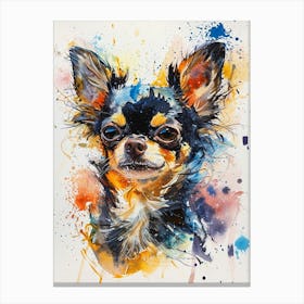 Chihuahua Watercolor Painting 4 Canvas Print