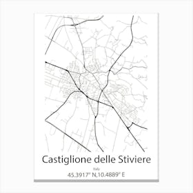 Castiglione Delle Stiviere,Italy Minimalist Map Canvas Print