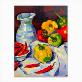 Thai Chili Pepper Cezanne Style vegetable Canvas Print