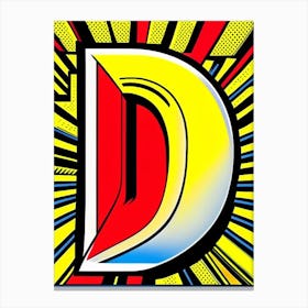 D, Letter, Alphabet Comic 4 Canvas Print