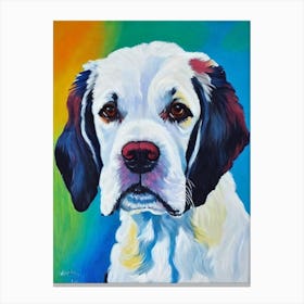 Clumber Spaniel 3 Fauvist Style dog Canvas Print