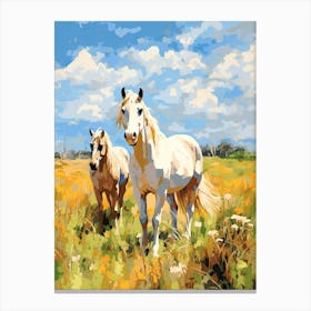 Horses Painting In Prince Edward Island, Canada 3 Canvas Print