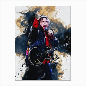 Smudge Meat Loaf In Live Concert Canvas Print
