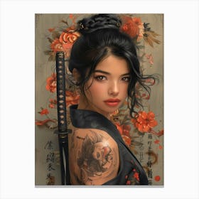 Samurai Girl Canvas Print