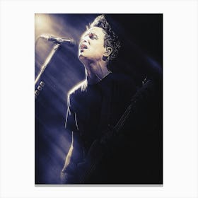 Superstars Mark Hoppus Blink 182 In Concert Canvas Print