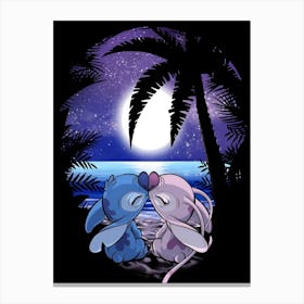 Stitch Angel Kisses Canvas Print