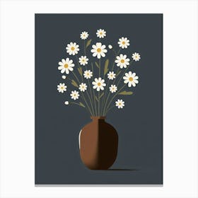 Daisies In A Vase 9 Canvas Print