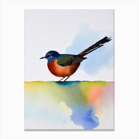 Dipper 2 Watercolour Bird Canvas Print