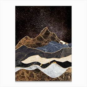 Mountains And Stars Canvas Print