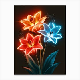 Glowing Lilies Canvas Print