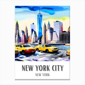 New York City Colorful 2 Canvas Print