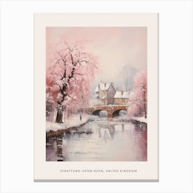 Dreamy Winter Painting Poster Stratford Upon Avon United Kingdom 1 Canvas Print