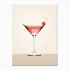 Mid Century Modern French Martini Martini Floral Infusion Cocktail 3 Canvas Print
