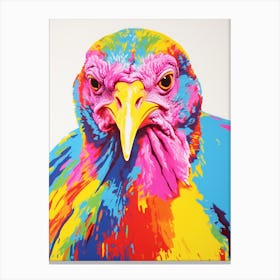 Andy Warhol Style Bird Turkey 3 Canvas Print