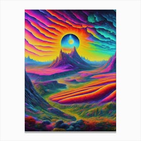 Neon Dreamscape Canvas Print