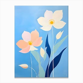 Flowers On A Blue Sky 1 Canvas Print