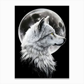 Wolf Painting Art Canvas Print