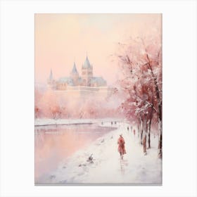 Dreamy Winter Painting Vienna Austria 2 Canvas Print