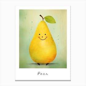 Friendly Kids Pear 5 Poster Canvas Print