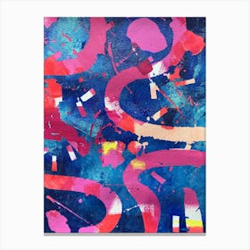 Abstract Painting-urban pink Canvas Print