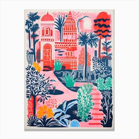 Aczar De Los Reyes Gardens Abstract Riso Style 3 Canvas Print