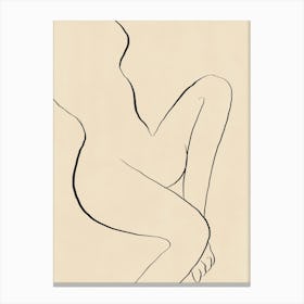 Nude Nude line art Canvas Print