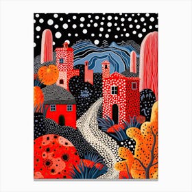 Catania, Italy, Illustration In The Style Of Pop Art 3 Canvas Print