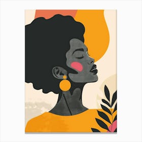 Black Woman With Afro 1 Canvas Print