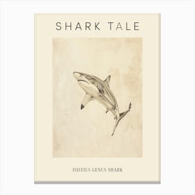 Isistius Genus Shark Vintage Illustration 6 Poster Canvas Print