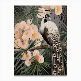 Flower Illustration Peacock Flower 2 Canvas Print