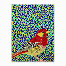 House Sparrow Yayoi Kusama Style Illustration Bird Canvas Print