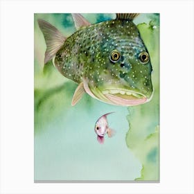 Anglerfish II Storybook Watercolour Canvas Print