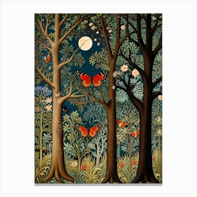 William Morris Butterflies In The Forest Canvas Print