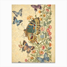 Butterflies And Flowers Canvas Print