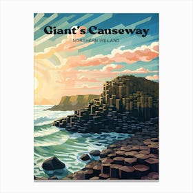 Giant's Causeway Northern Ireland Coastal Travel Art Canvas Print