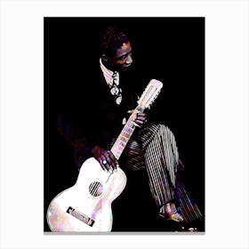 Lonnie Johnson Blues Musician Colorful Canvas Print