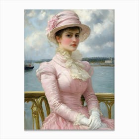 Lady In Pink 5 Canvas Print