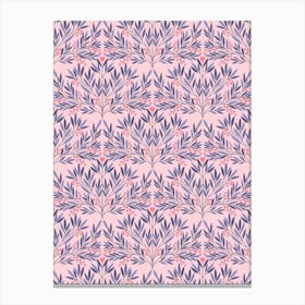 Art Nouveau Pink Floral Canvas Print