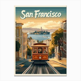 Aihrgdesign A Classic 1960s Travel Poster For San Francisco Canvas Print