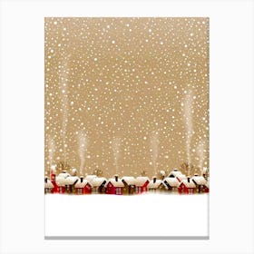 Snowy Christmas Village Canvas Print