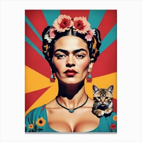 Frida Kahlo Portrait (9) Canvas Print