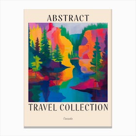 Abstract Travel Collection Poster Canada 2 Canvas Print