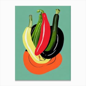Zucchini Bold Graphic vegetable Canvas Print