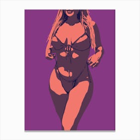 Abstract Geometric Sexy Woman (14) Canvas Print